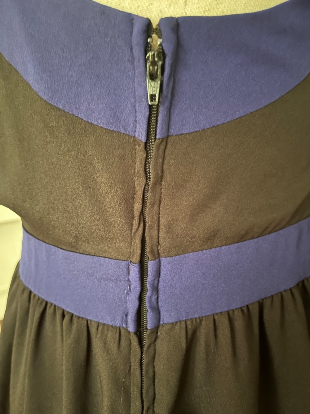 Torrid Black Sapphire Blue Colorblock Fit & Flare Midi Dress - Size 18 - Picture 4 of 8
